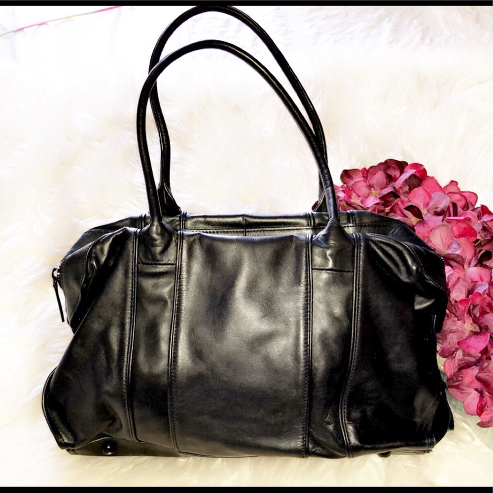 L.A.M.B. Black Leather Shoulder Bag